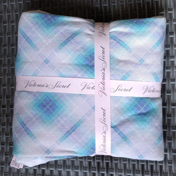 NWT Victoria Secret Blue Plaid Thermal Long PJ Sz XL - Picture 7 of 7